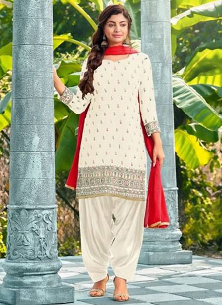 Off White Colour Mrudangi Saheli New Latest Designer Festive Wear Georgette Salwar Suit Collection 2025 B